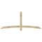 Ekena Millwork Bellingham Rough Sawn Timber Gable Bracket, Douglas Fir, 84"W x 35"H x 2"D x 4"F, 10/12 Pitch GBW084X35X0204BEL00RDF - alternate 1